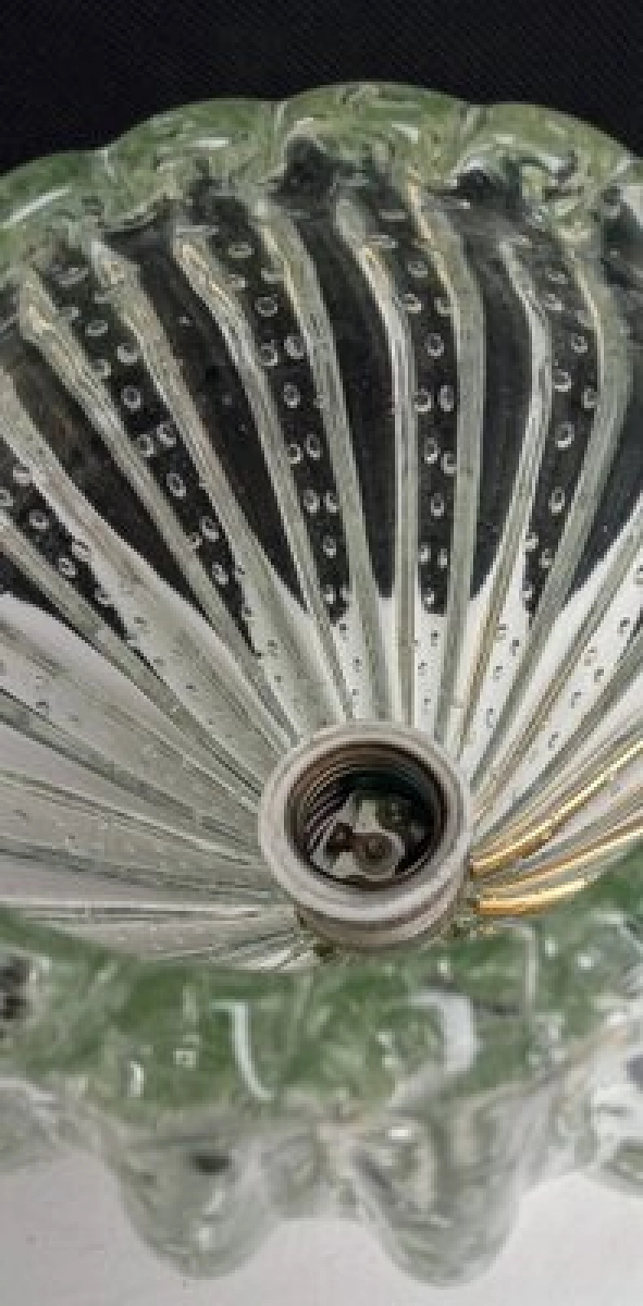 Pair of glass and brass wall lights by Barovier & Toso, 1970s 11