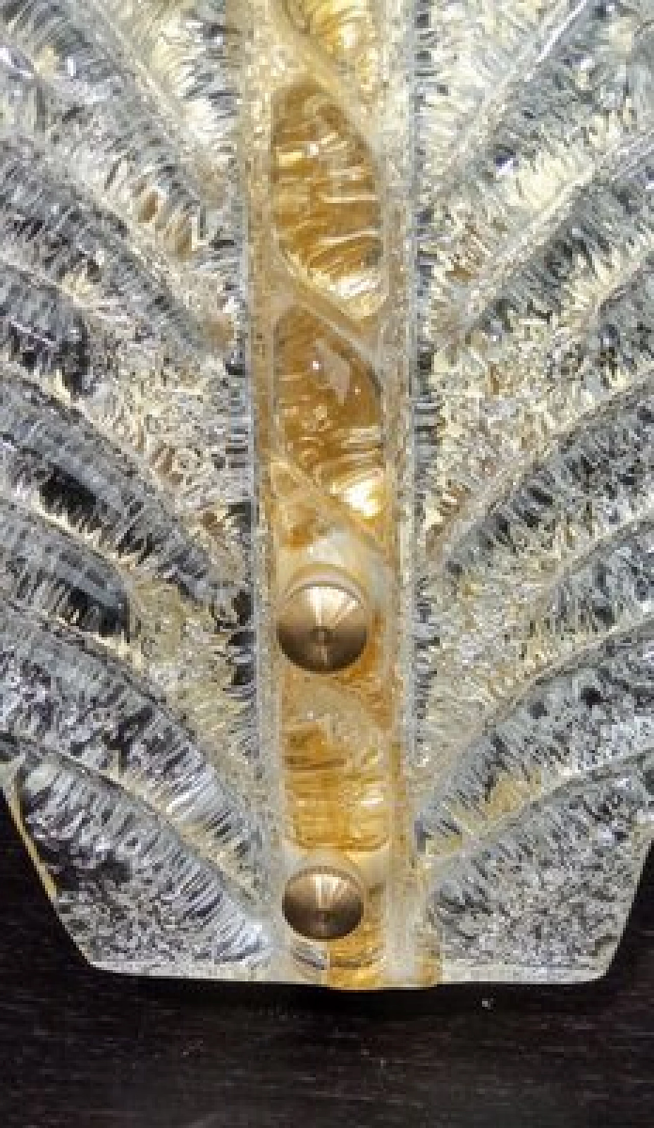 Pair of dew effect Murano glass and metal wall lights 8