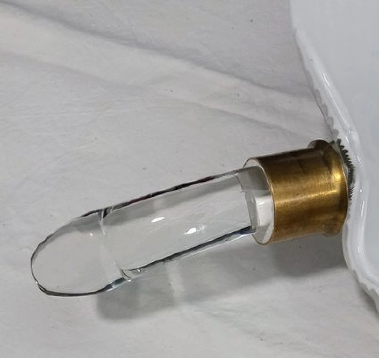 Murano glass and brass leaf wall light by Franco Luce, 1970s 8