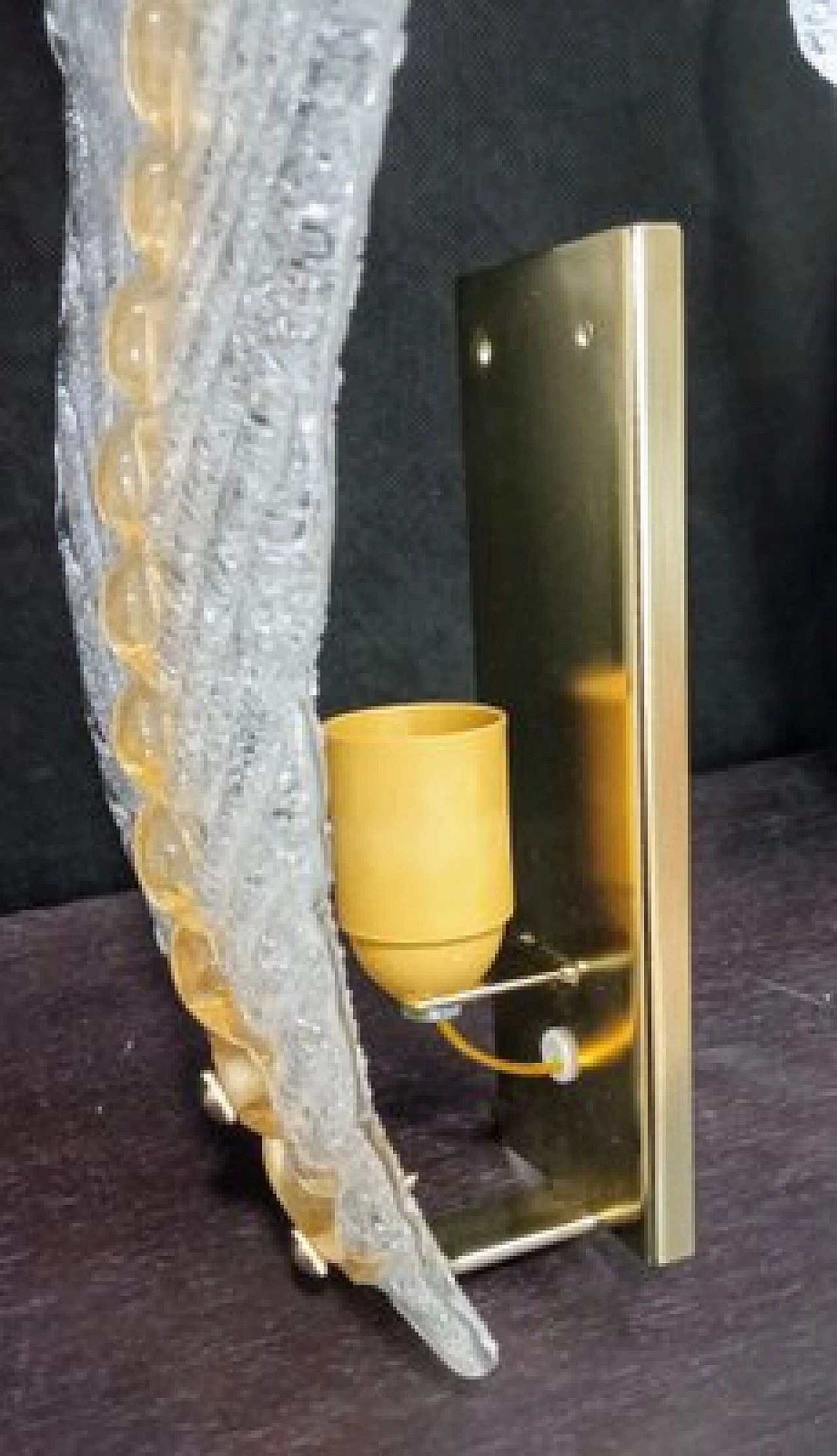 Pair of dew effect Murano glass and metal wall lights 12