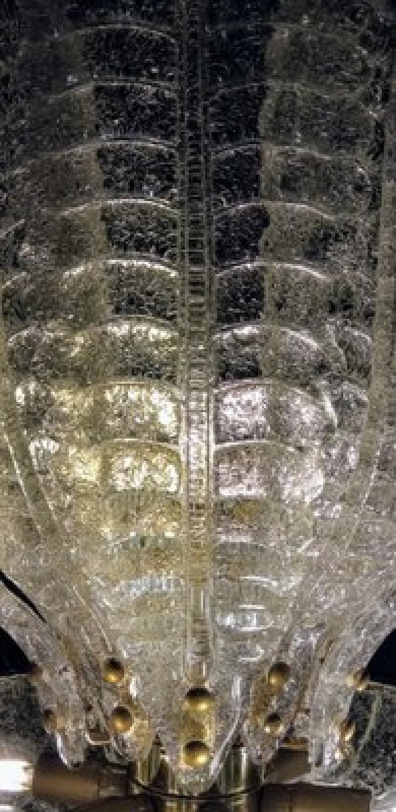 Murano glass and gilded metal chandelier, 1990s 8