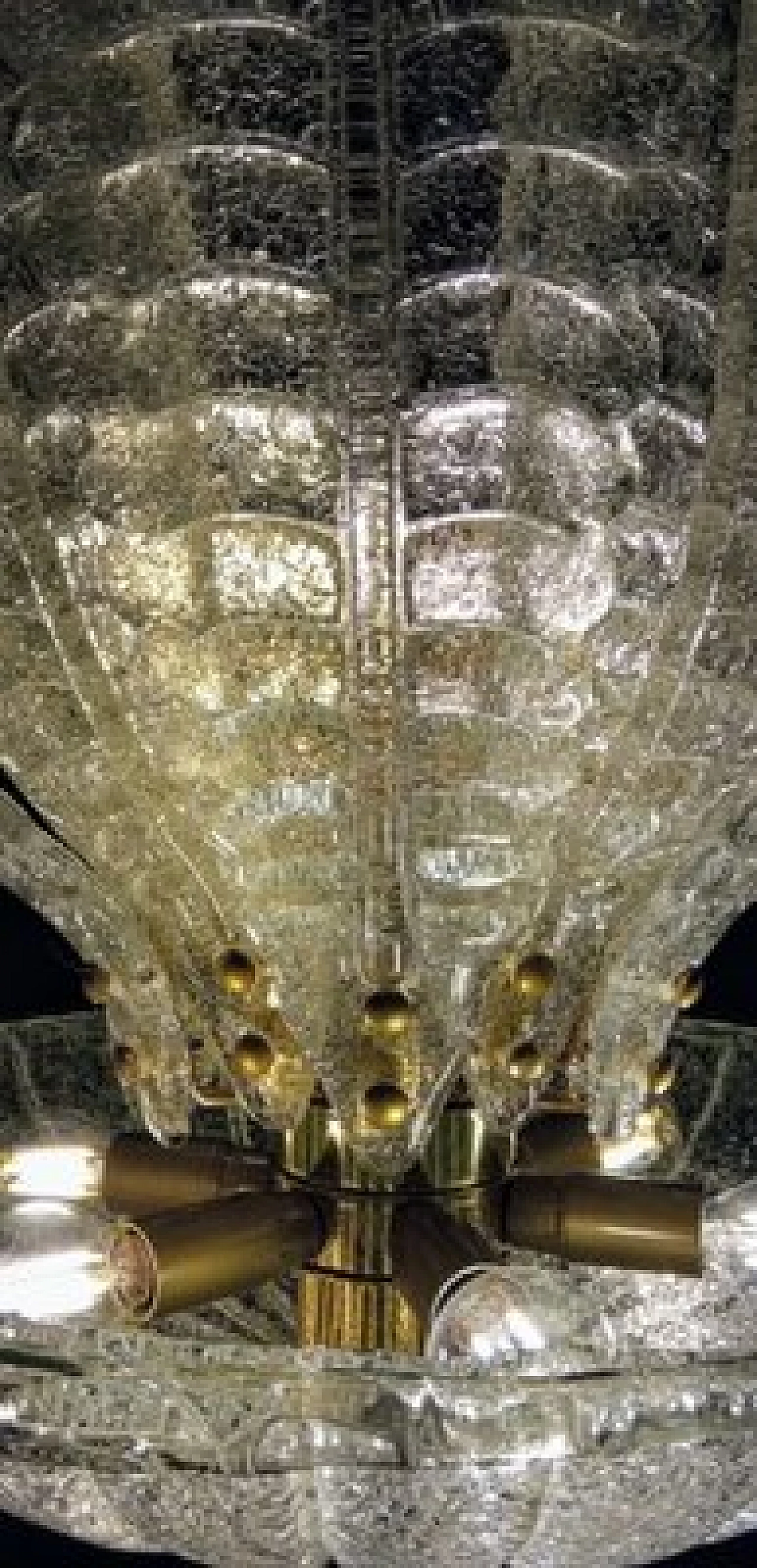 Murano glass and gilded metal chandelier, 1990s 9