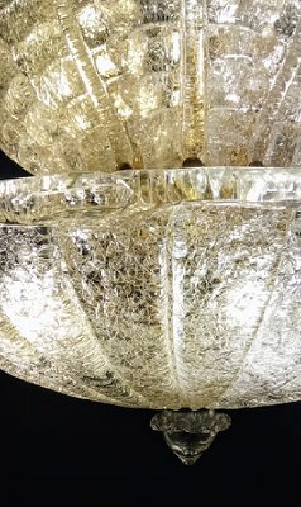 Murano glass and gilded metal chandelier, 1990s 10