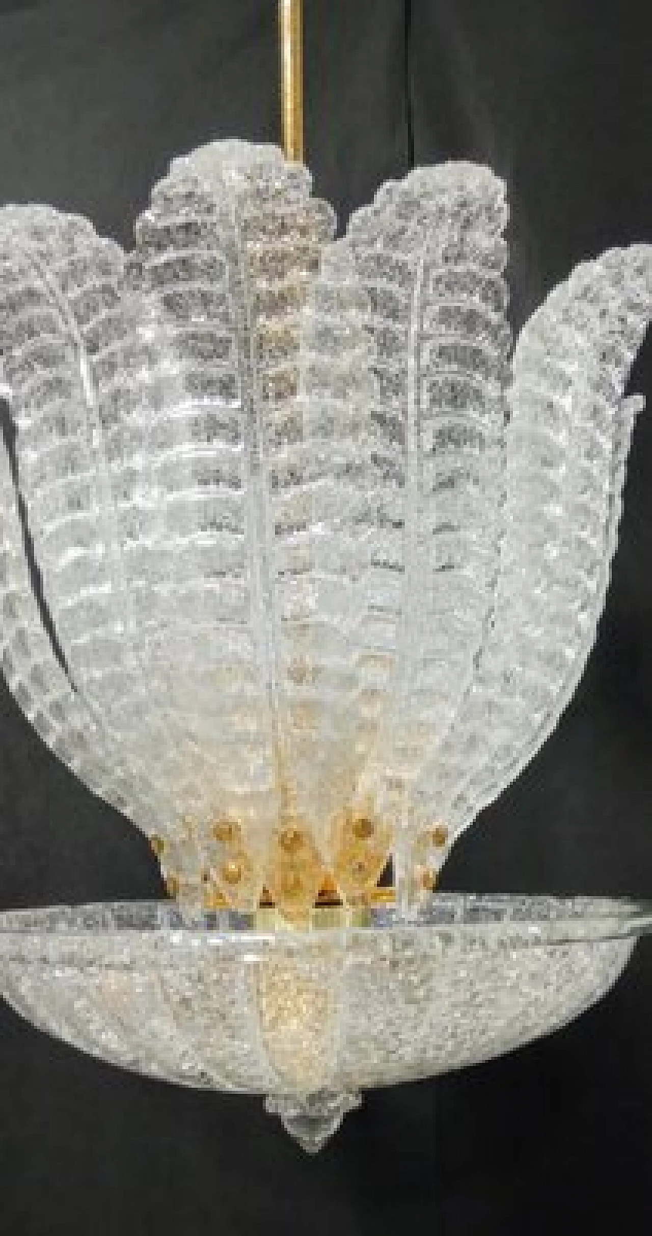 Murano glass and gilded metal chandelier, 1990s 11
