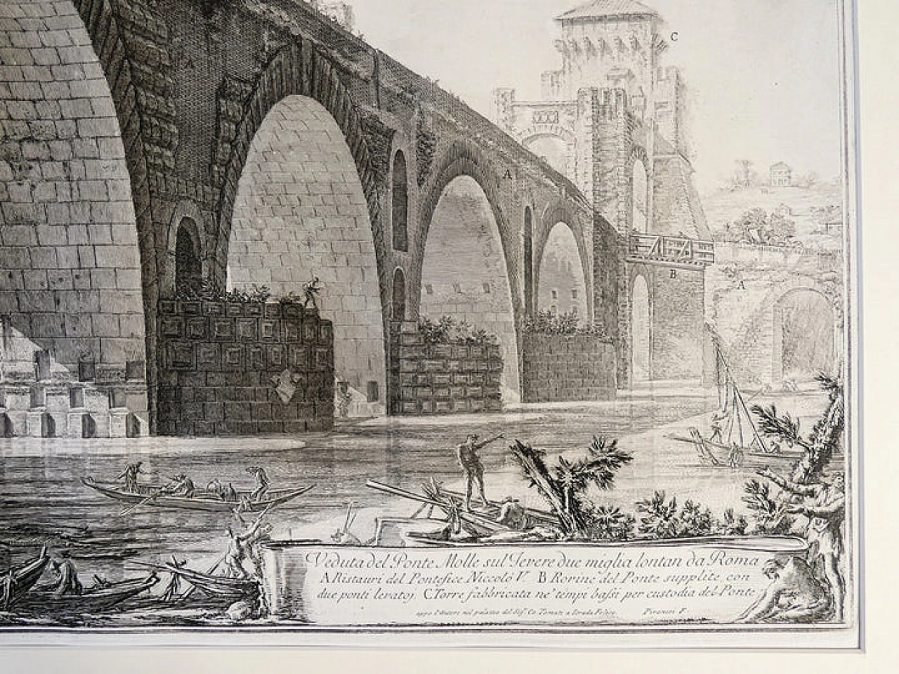 Piranesi F., Veduta del Ponte Molle, acquaforte, 1762 8