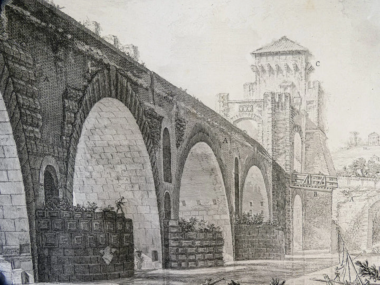 Piranesi F., Veduta del Ponte Molle, acquaforte, 1762 9