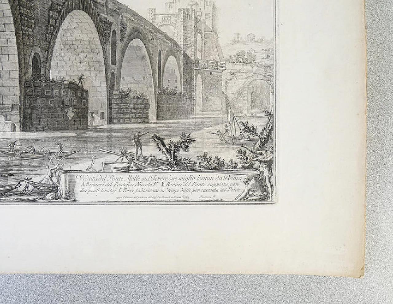 Piranesi F., Veduta del Ponte Molle, acquaforte, 1762 13