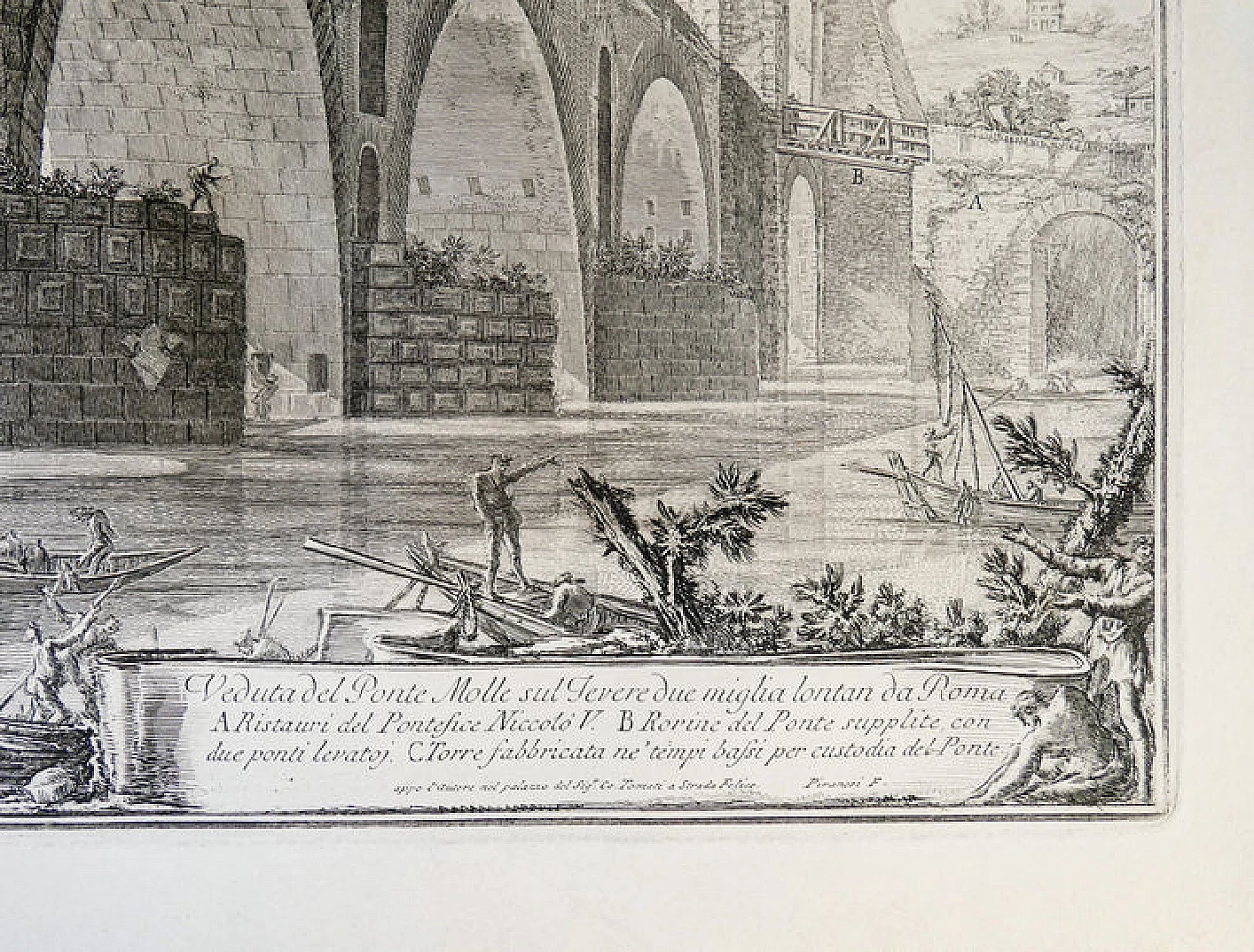 Piranesi F., Veduta del Ponte Molle, acquaforte, 1762 14