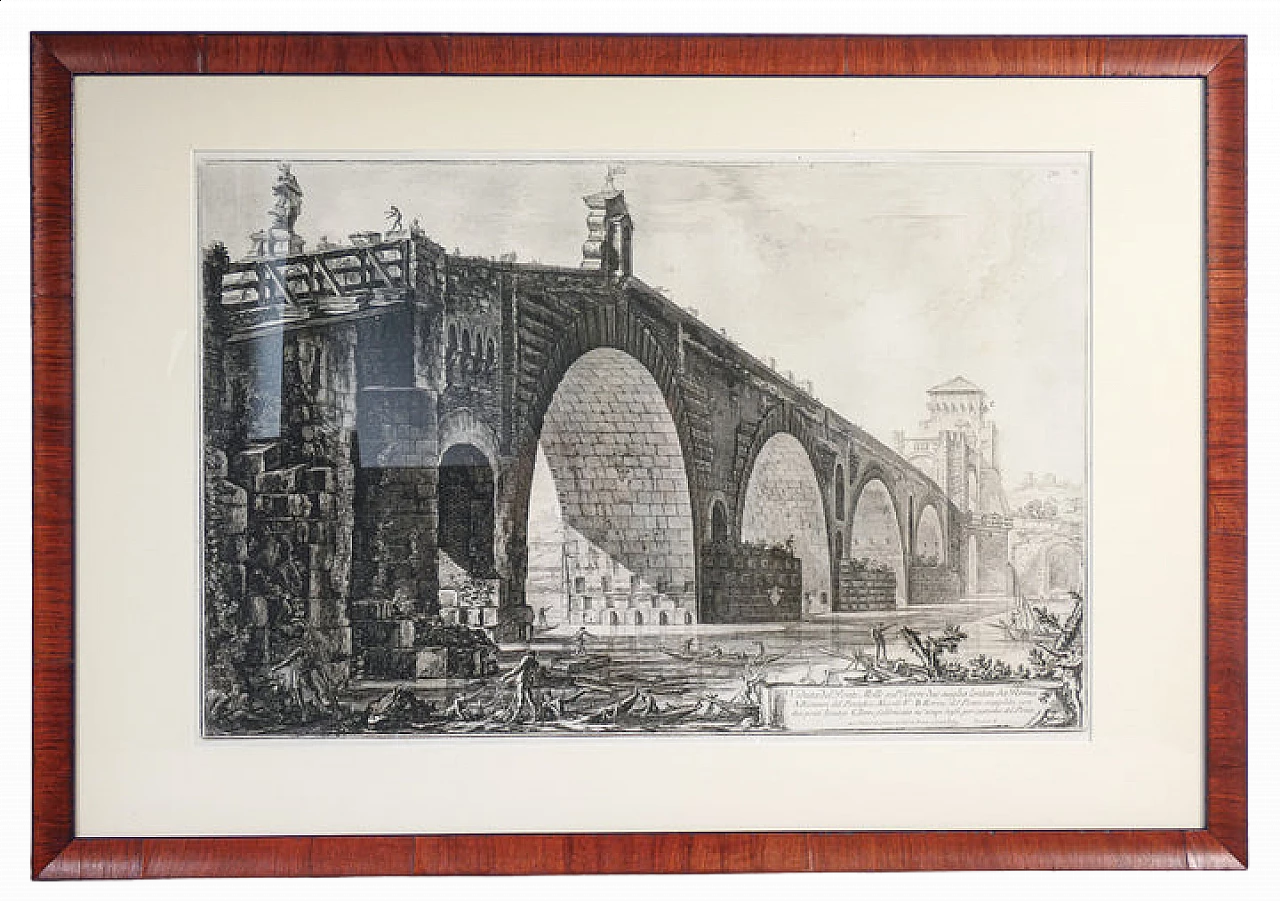 Piranesi F., Veduta del Ponte Molle, acquaforte, 1762 17