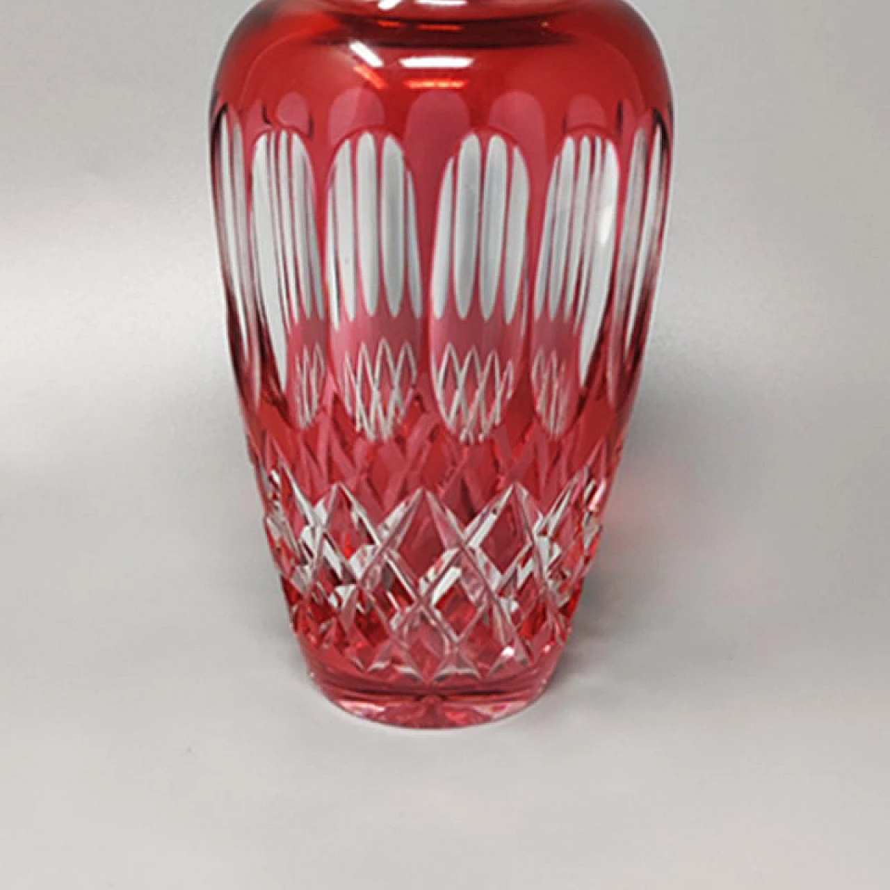 Red Bohemia crystal cocktail shaker, 1960s 6