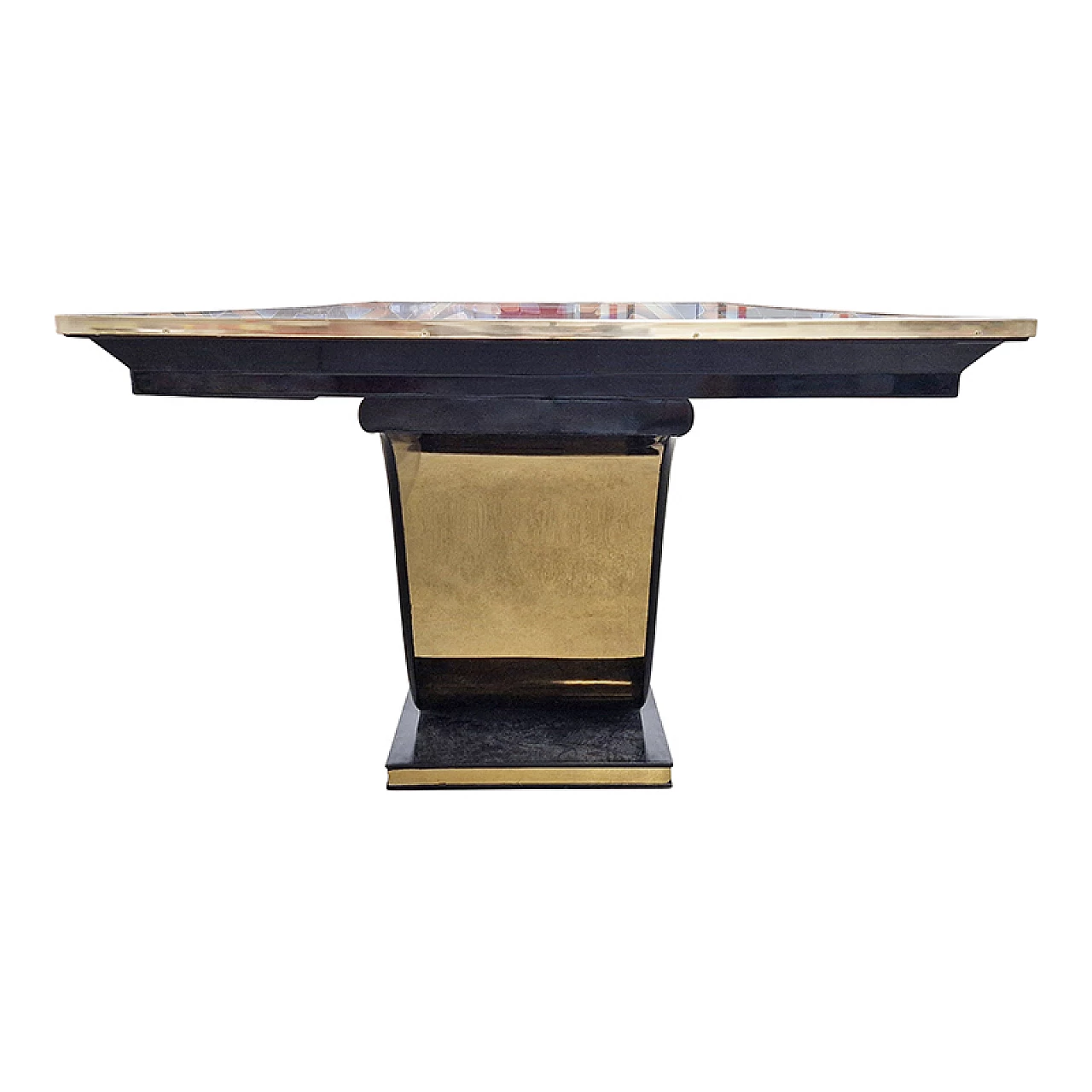 Tavolo con ripiano retroilluminato in stile Art Deco, anni '80 4