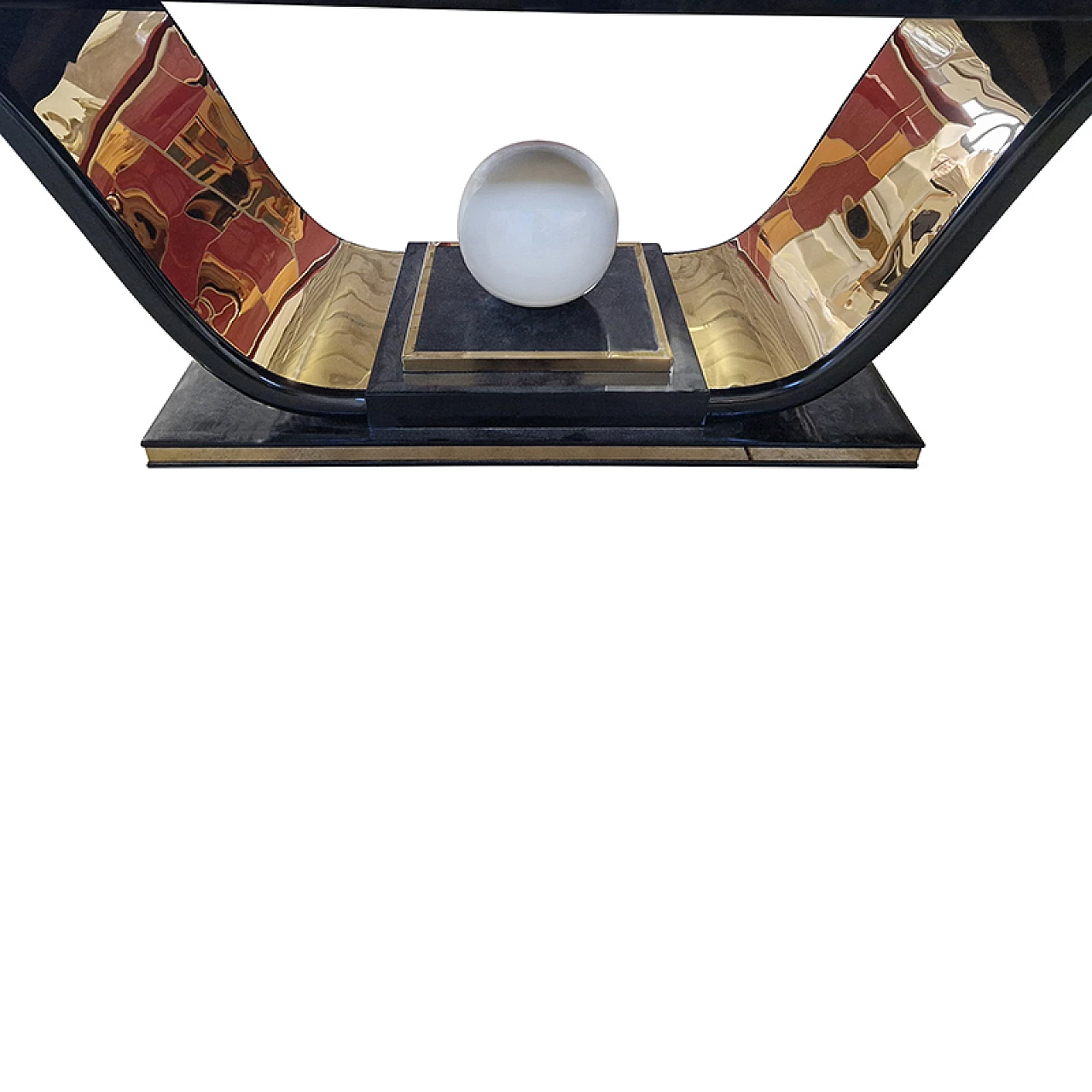 Table with backlit shelf in Art Deco style, 1980s 6