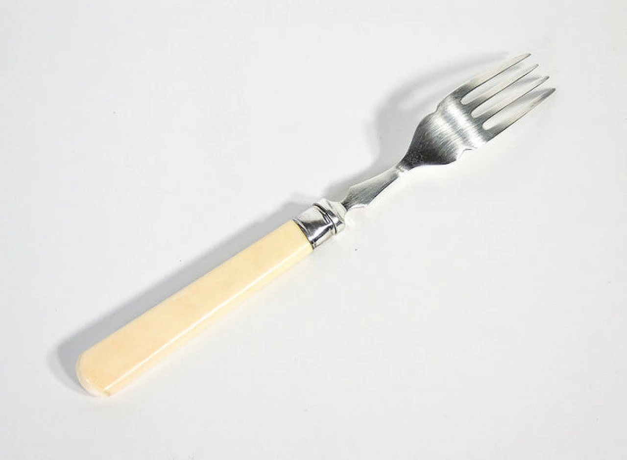 12 Posate da dolce di William Adams con custodia, '800 8