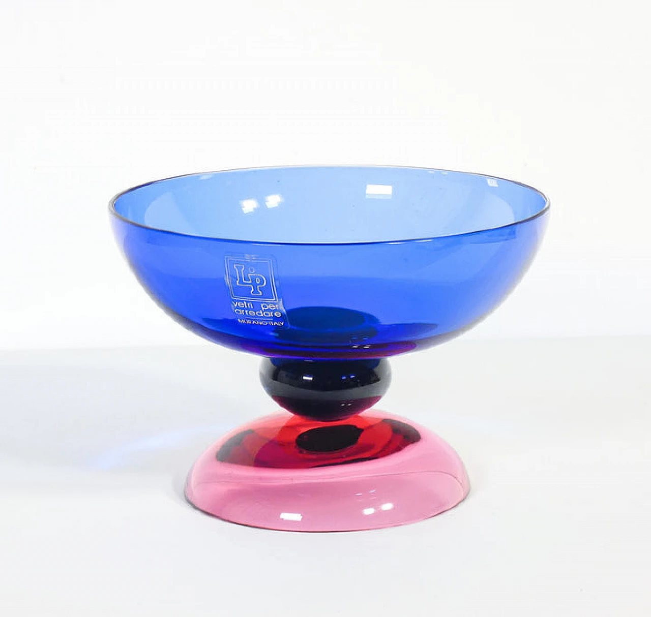 Coppa in vetro soffiato di Marcello Furlan per LIP, 1987 1