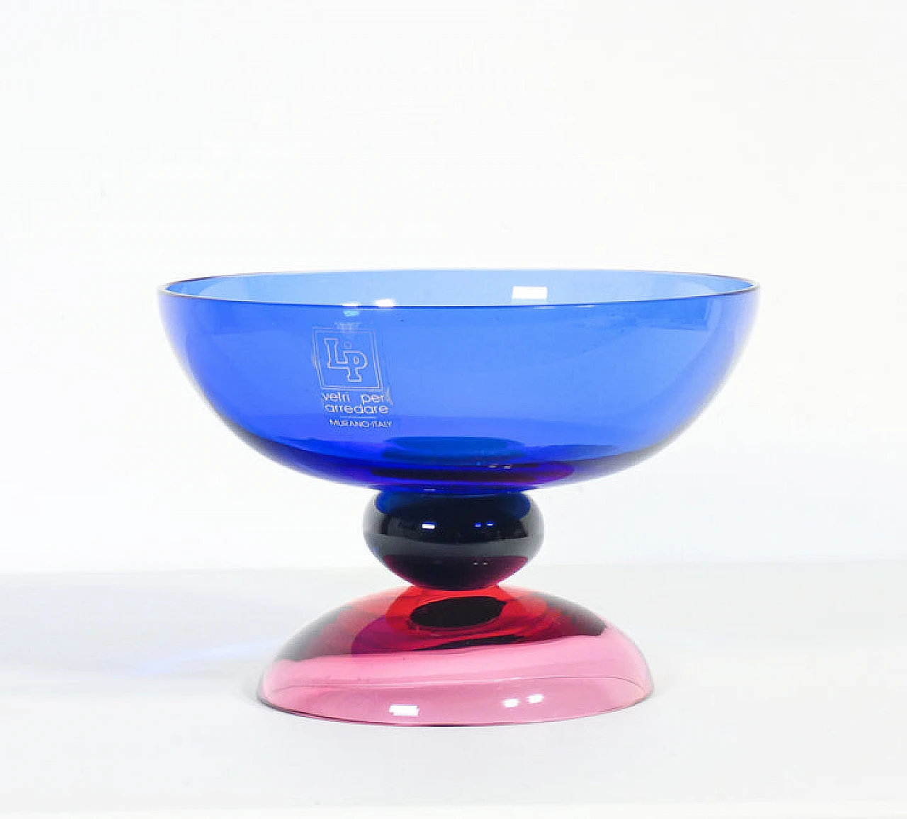 Coppa in vetro soffiato di Marcello Furlan per LIP, 1987 2