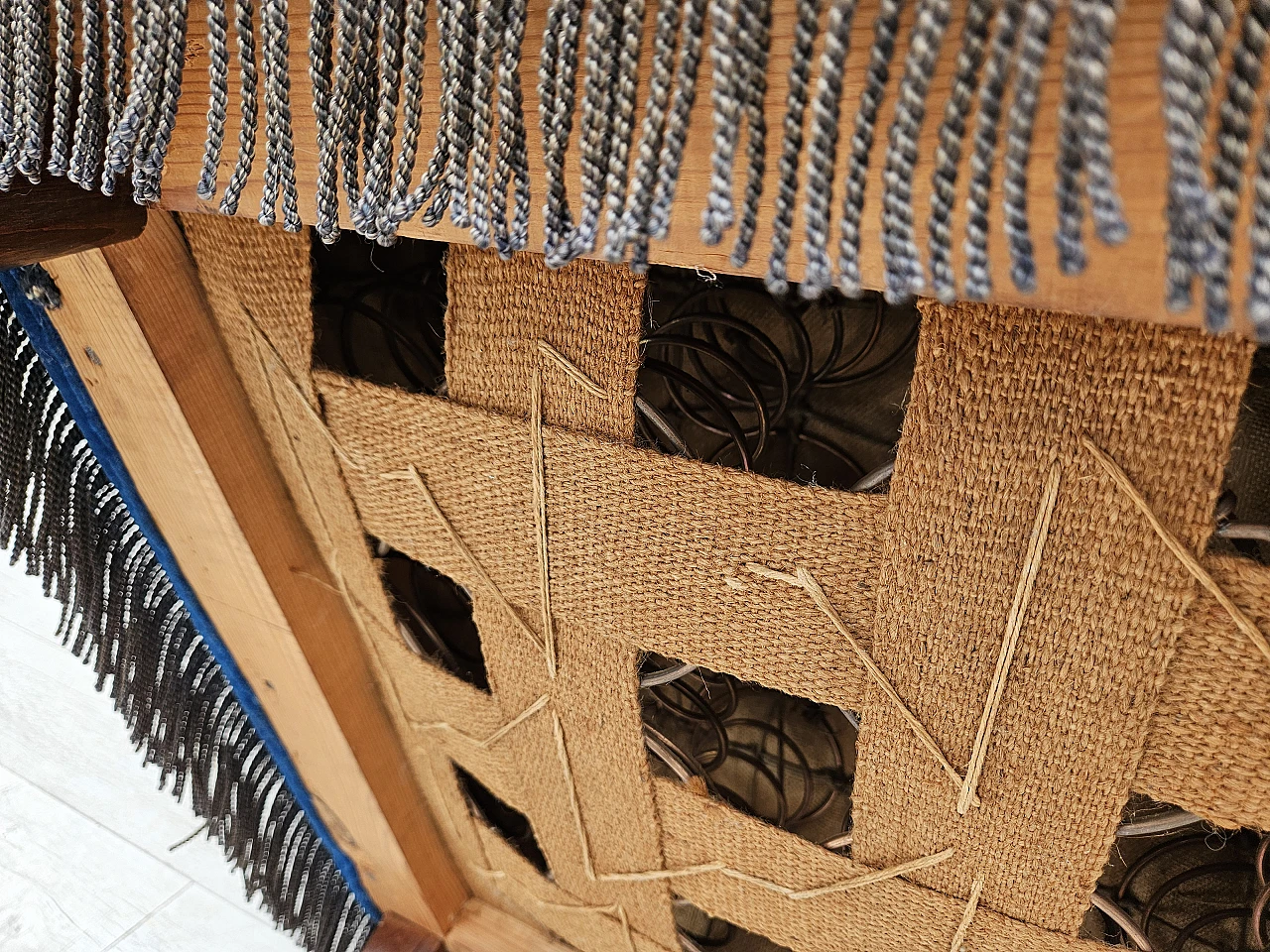 Danish blue velvet armchair with beechwood legs, 1960s 17