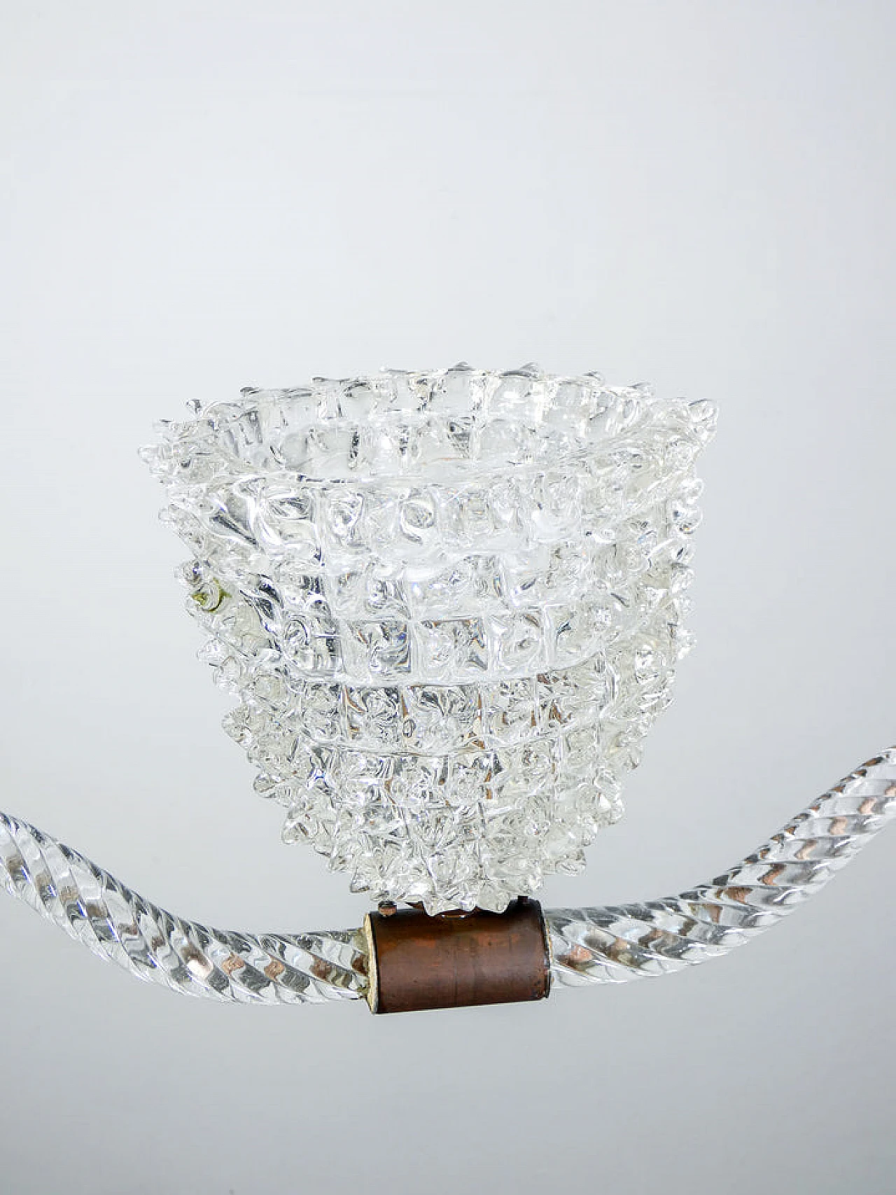 Rostrato blown glass chandelier by Barovier & Toso, 1940s 7