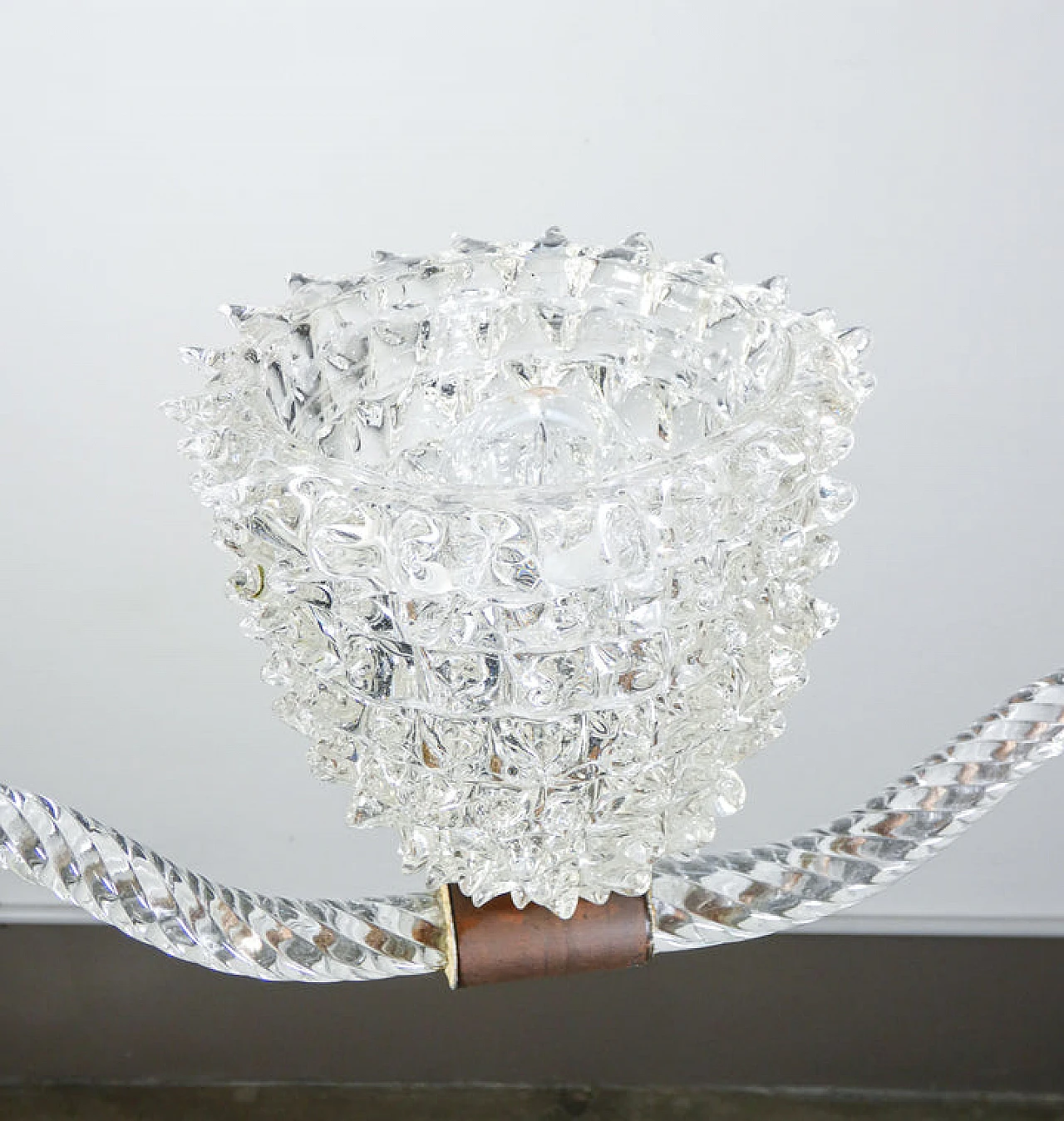 Rostrato blown glass chandelier by Barovier & Toso, 1940s 9