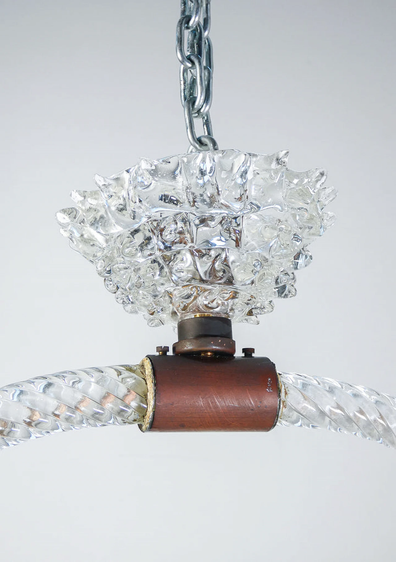 Rostrato blown glass chandelier by Barovier & Toso, 1940s 10