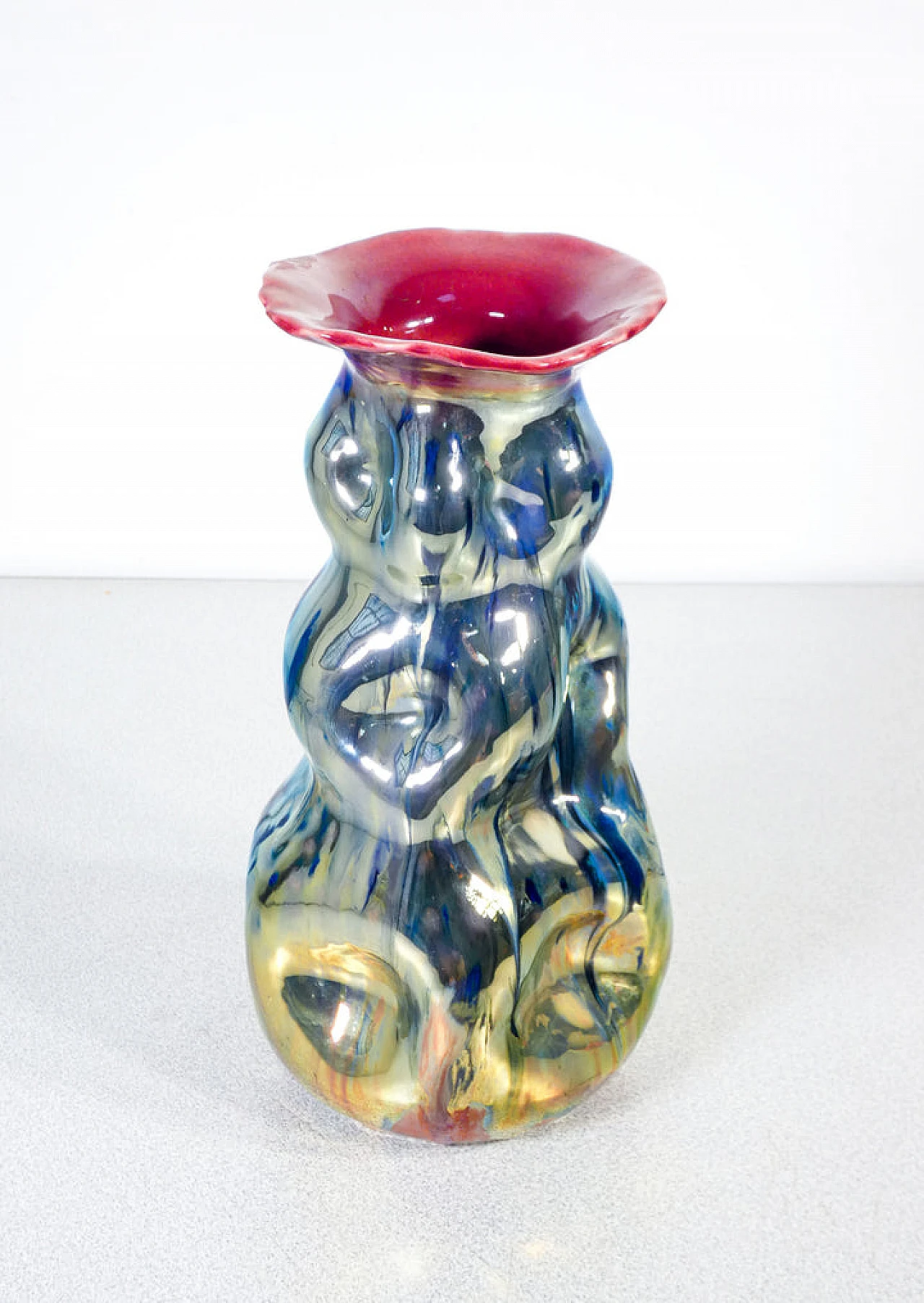 Albisola ceramic vase by M.G.A. Giuseppe Mazzotti 1