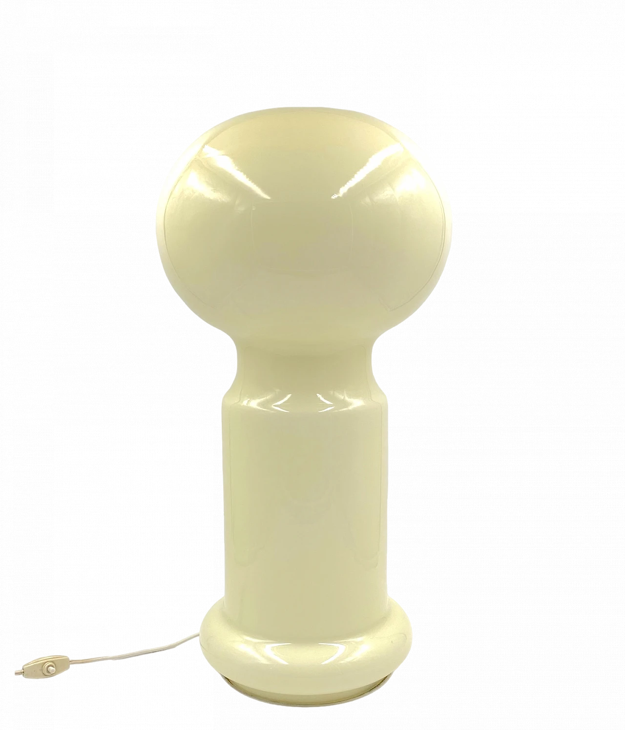 Murano glass table lamp in beige by Vistosi, 1960s 23