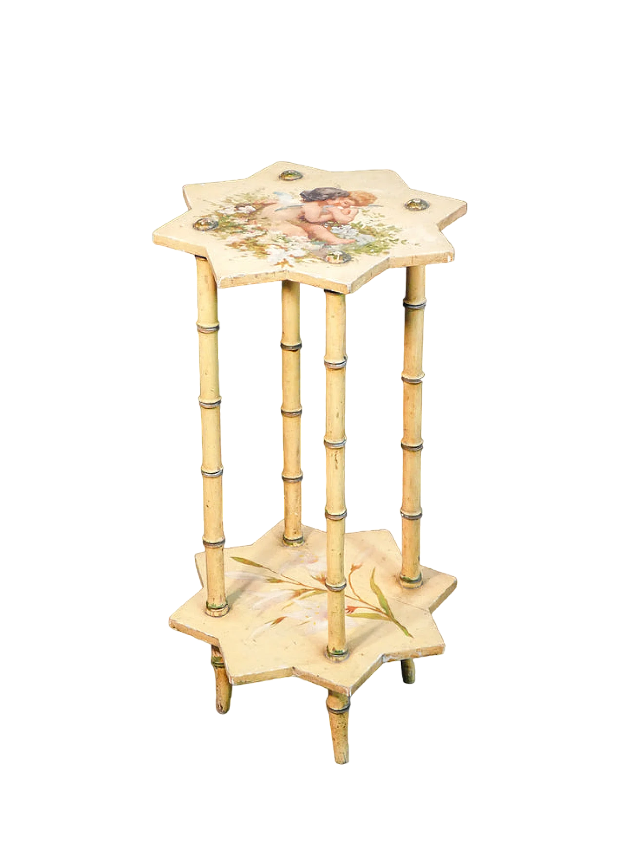 Lacquered and painted wood guéridon side table, early 20th century 9