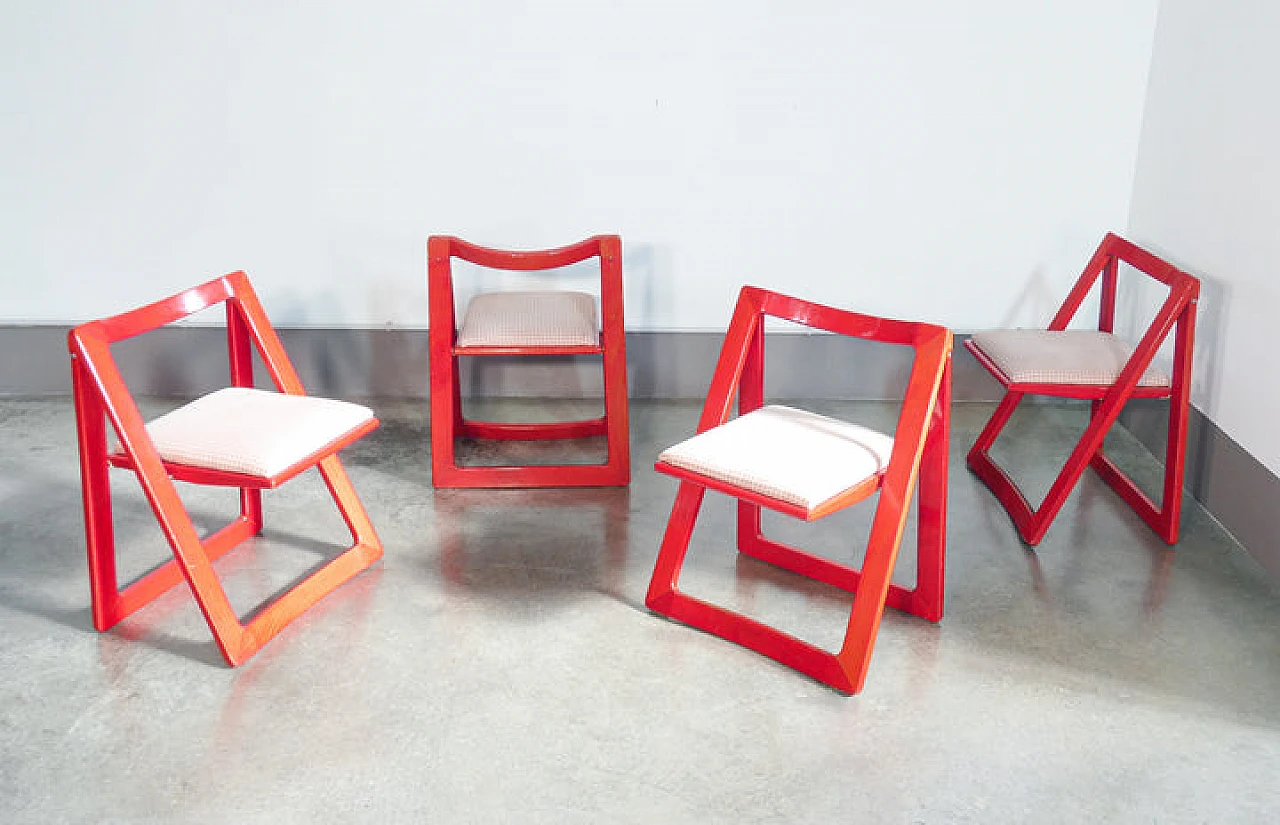 4 Trieste chairs by D'Aniello and Jacober for Bazzani, 1960s 1