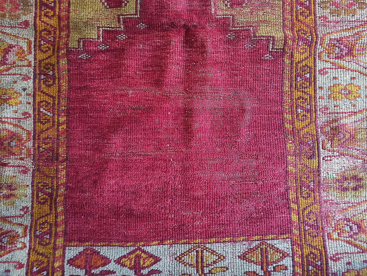 Tappeto orientale da preghiera Anatolia, fine '800 3