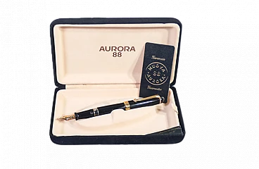 Penna stilografica Aurora Nuova 88 di Nizzoli con custodia, anni '80