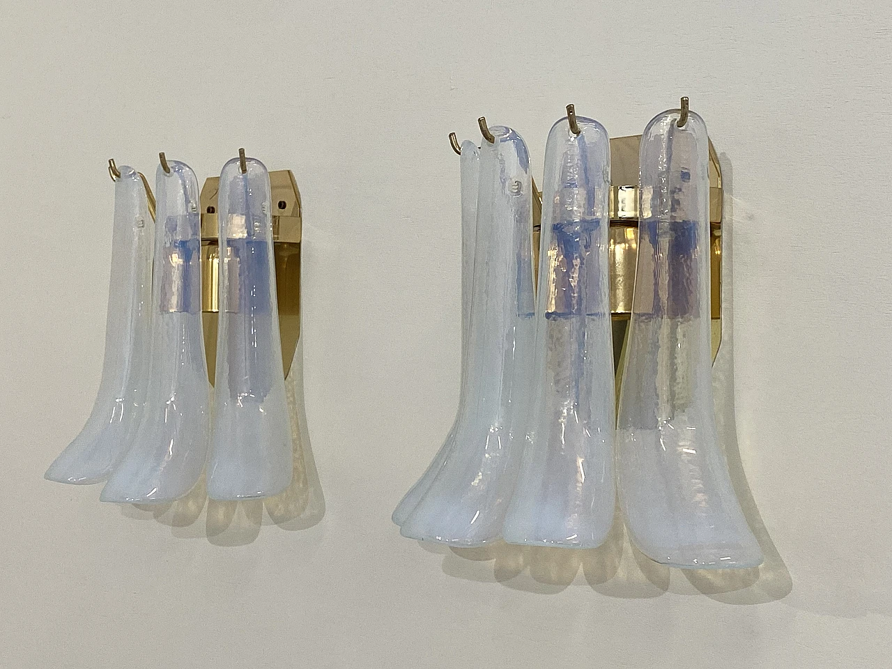 Pair of Murano glass wall sconces by La Murrina, 1980s 8
