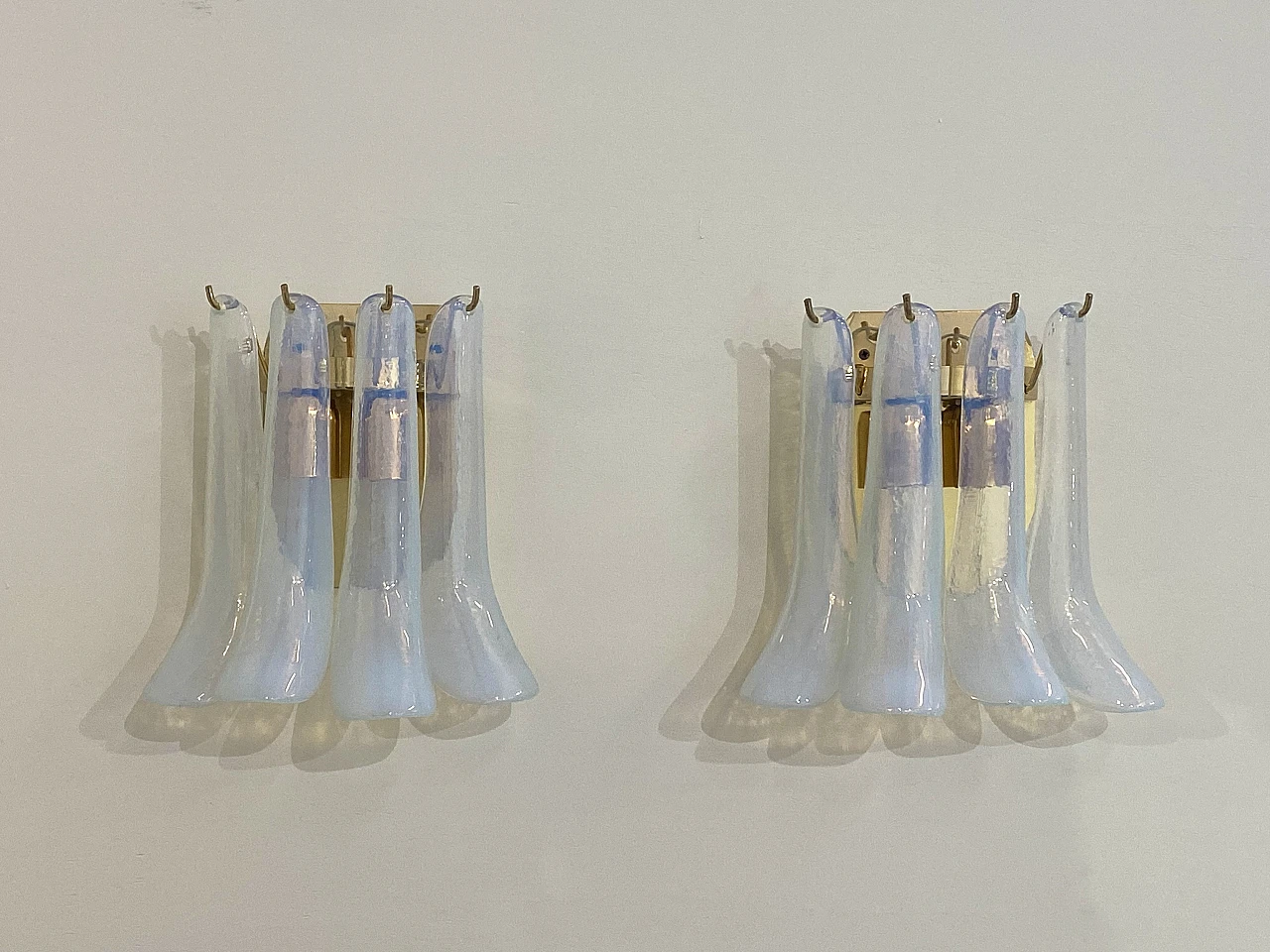 Pair of Murano glass wall sconces by La Murrina, 1980s 11