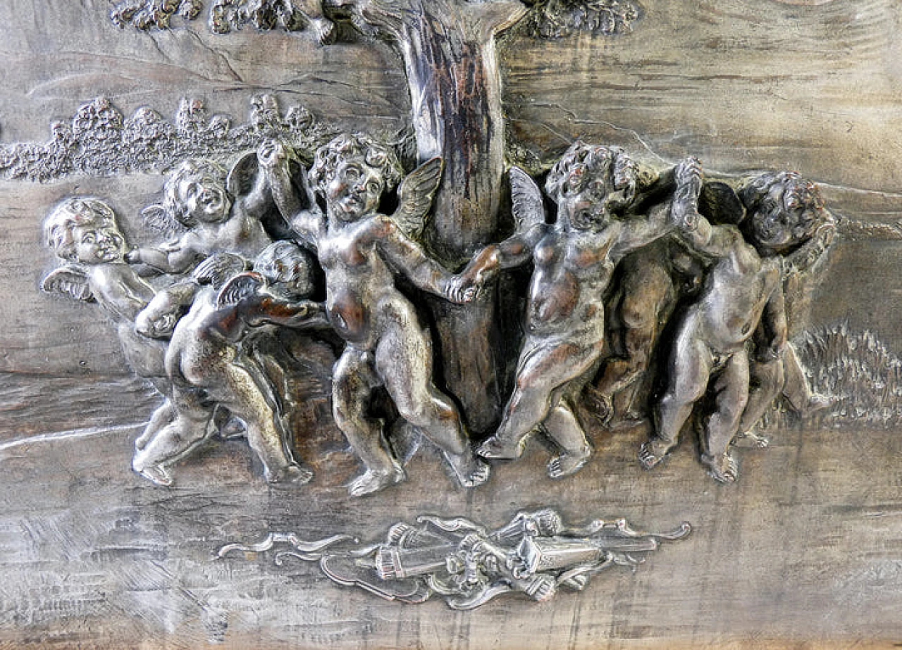 Bas-relief with celebrating putti by Argenteria Guido Galbiati, 1950s 4