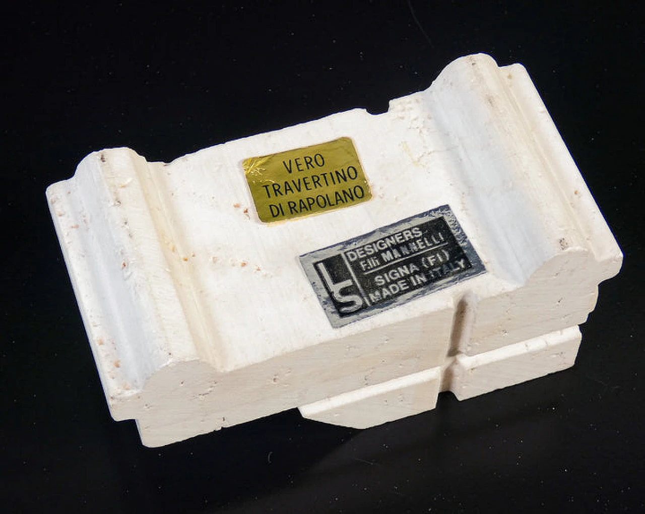 F.lli Mannelli, scultura di macchina in travertino, anni '70 7