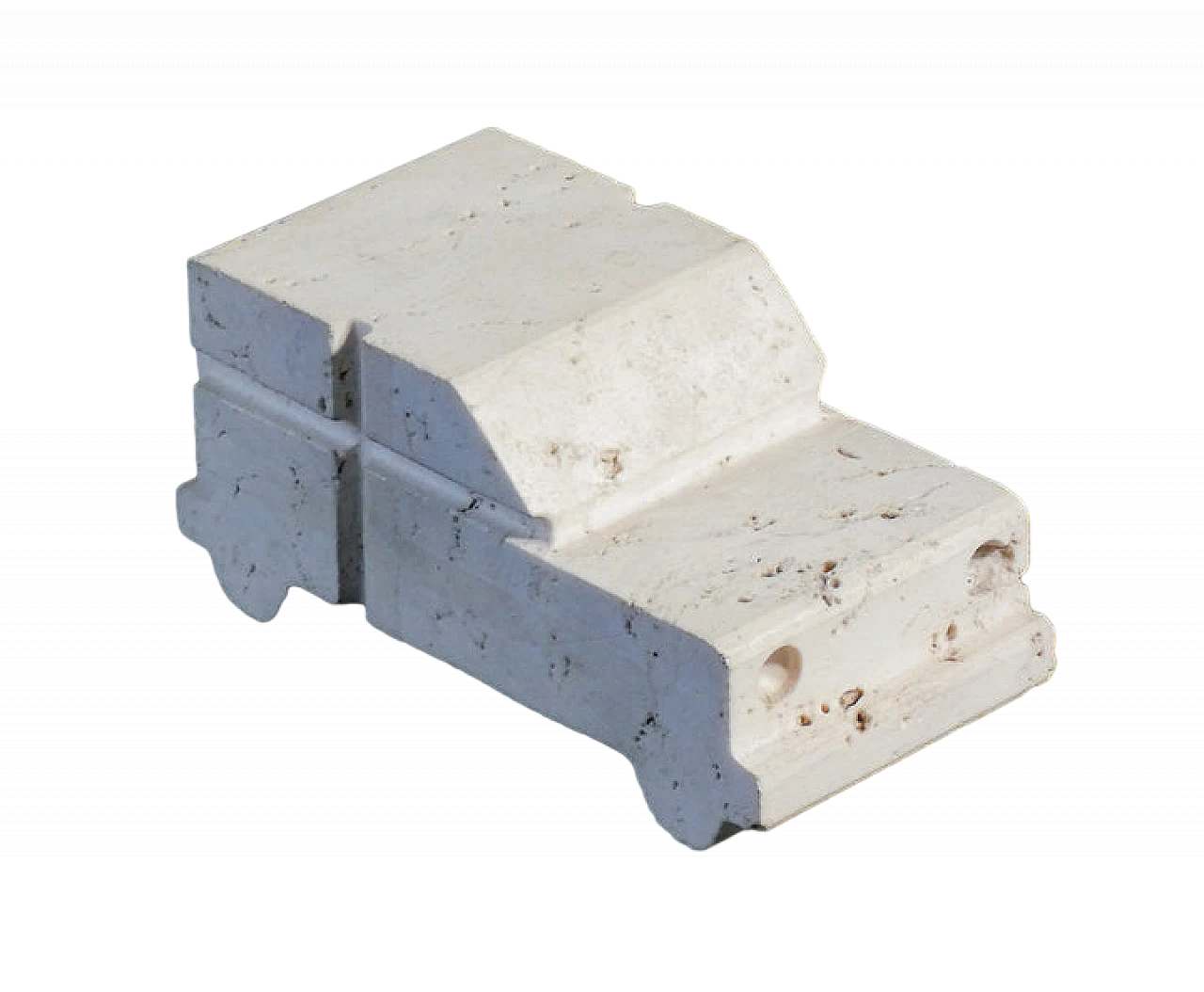 F.lli Mannelli, scultura di macchina in travertino, anni '70 8