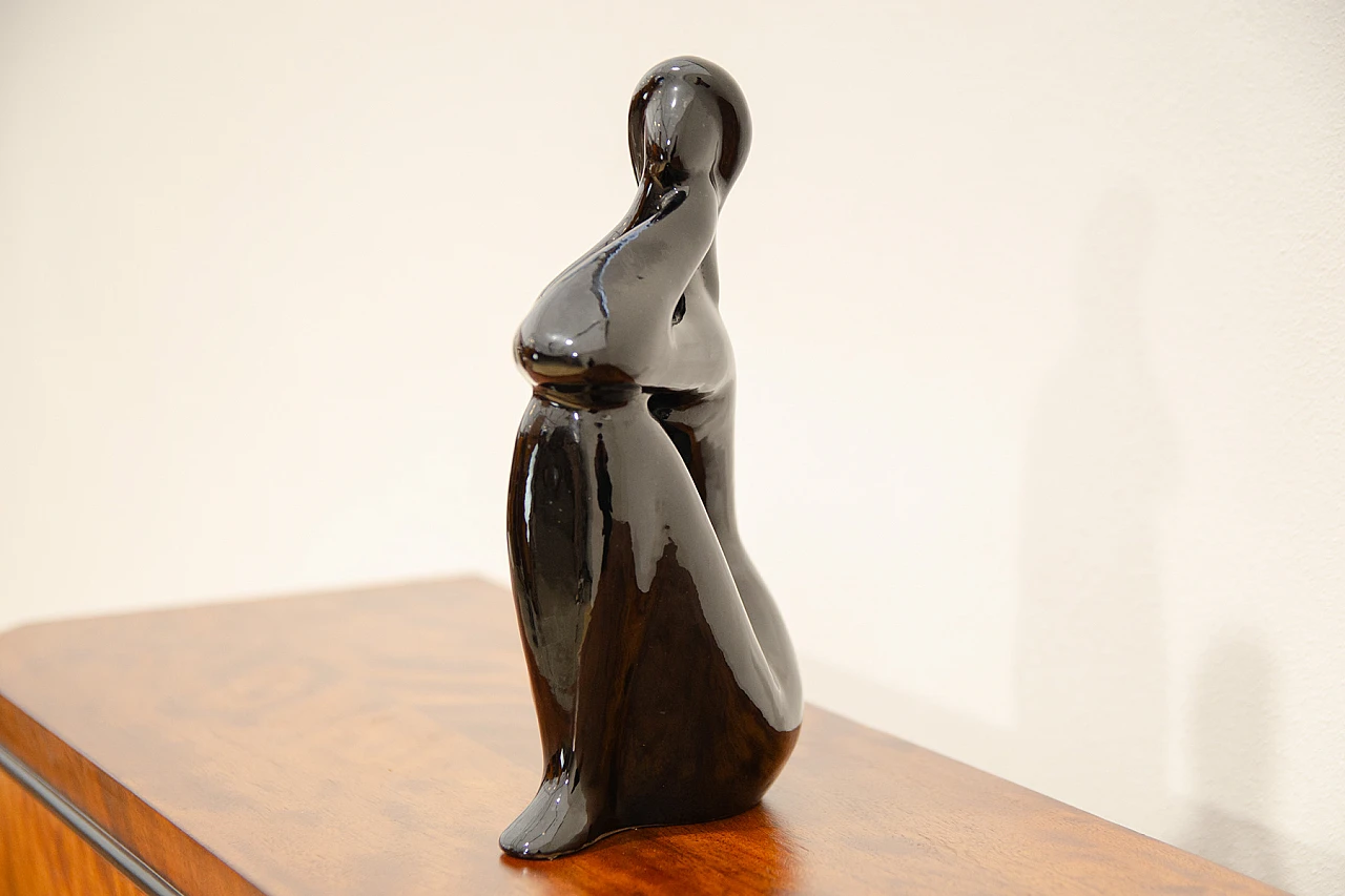 Jitka Forejtová, female nude, ceramic sculpture, 1960s 2