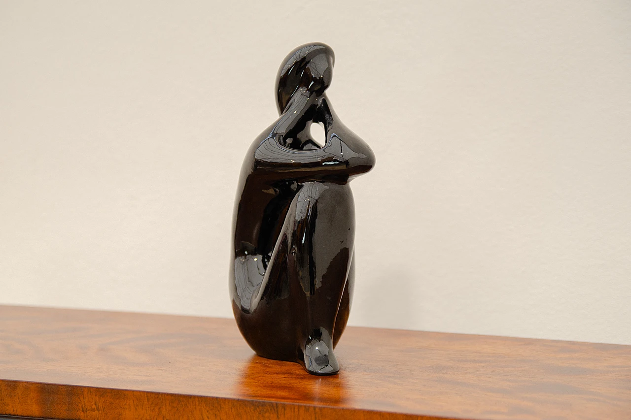Jitka Forejtová, female nude, ceramic sculpture, 1960s 3