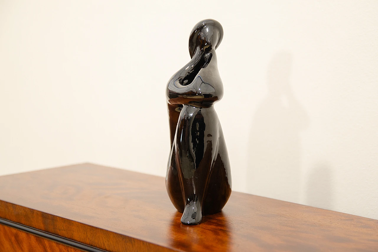 Jitka Forejtová, female nude, ceramic sculpture, 1960s 4