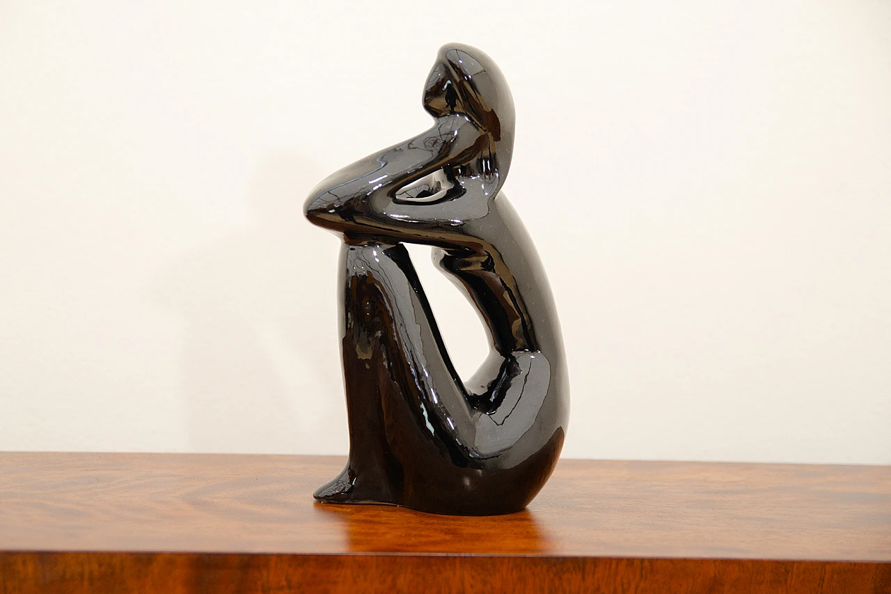 Jitka Forejtová, female nude, ceramic sculpture, 1960s 9