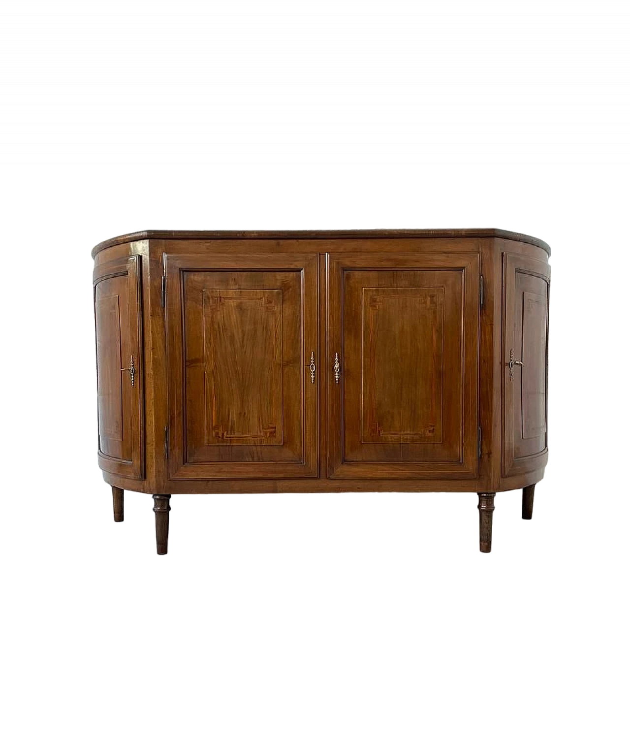 Walnut sideboard with inlaid doors, late 18th century 9