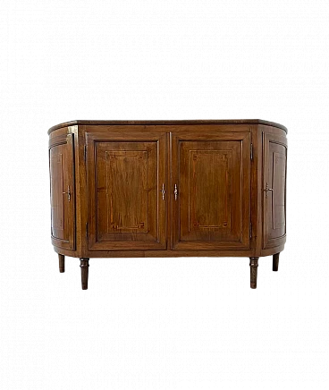 Walnut sideboard with inlaid doors, late 18th century