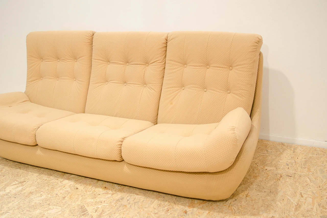 Beige fabric sofa by Jitona, 1970s 6