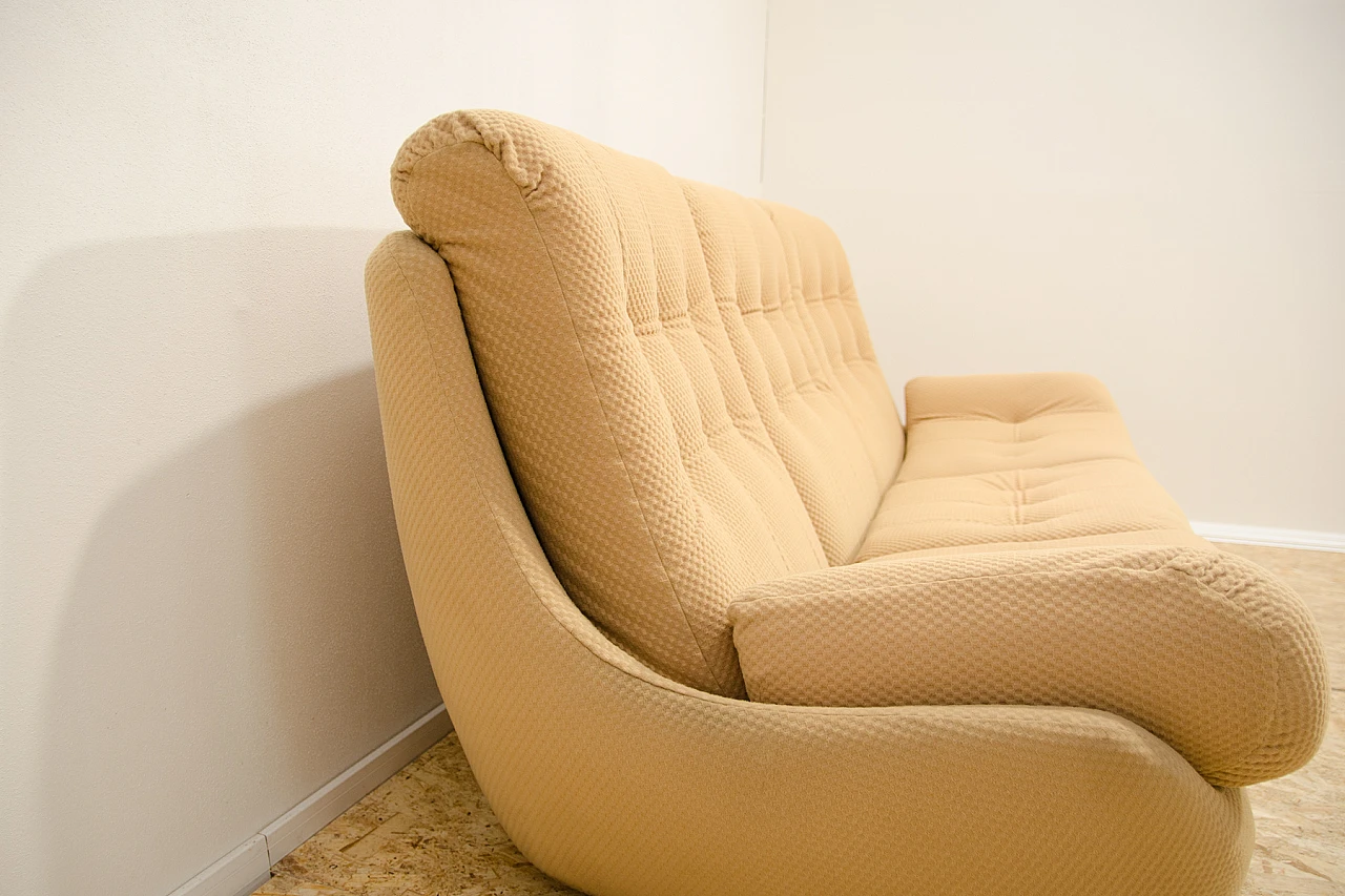 Beige fabric sofa by Jitona, 1970s 8