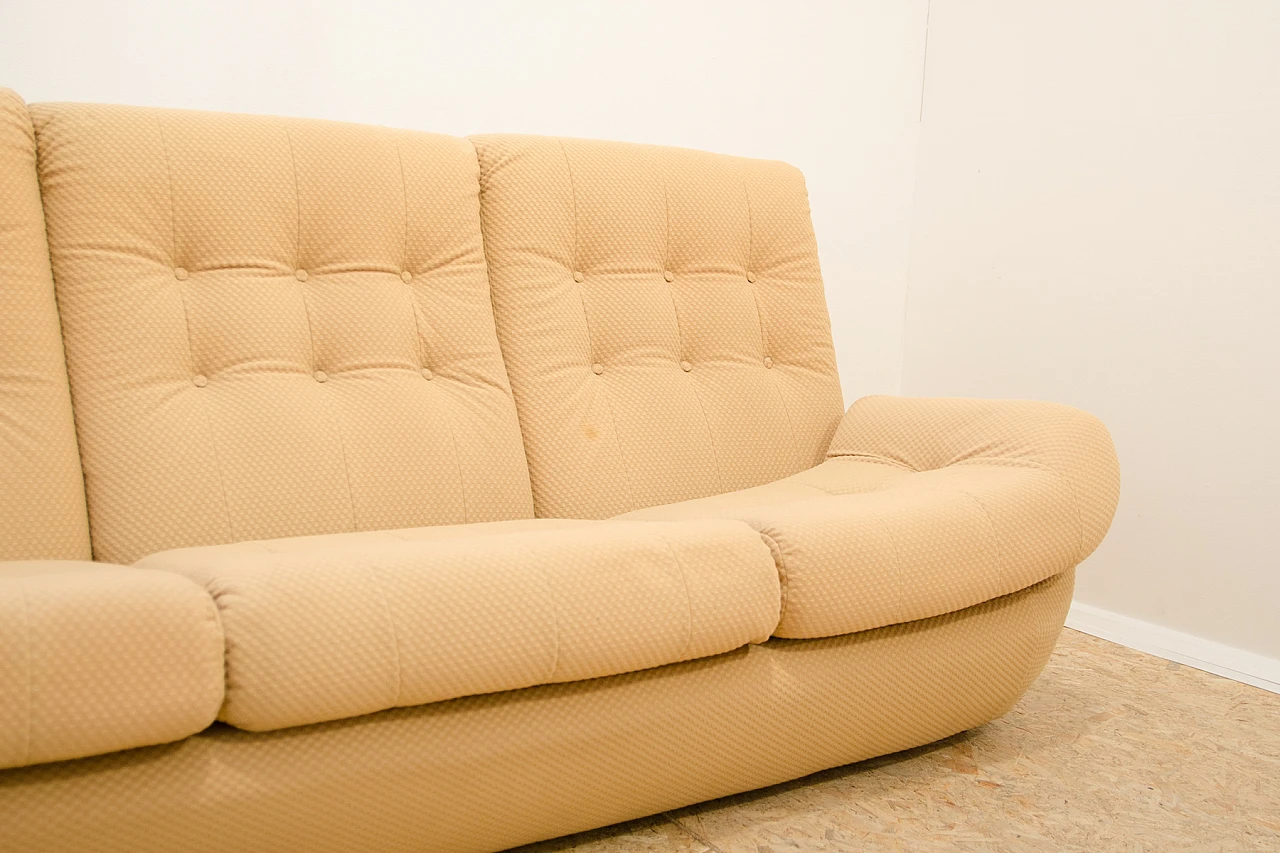Beige fabric sofa by Jitona, 1970s 9