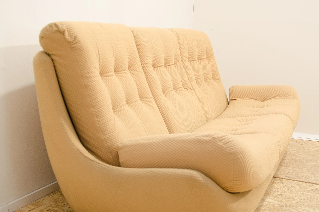 Beige fabric sofa by Jitona, 1970s 10