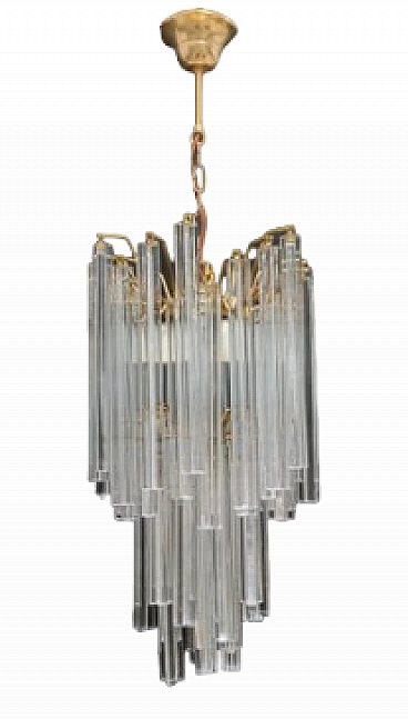Murano glass and metal chandelier by VeArt, 1960s