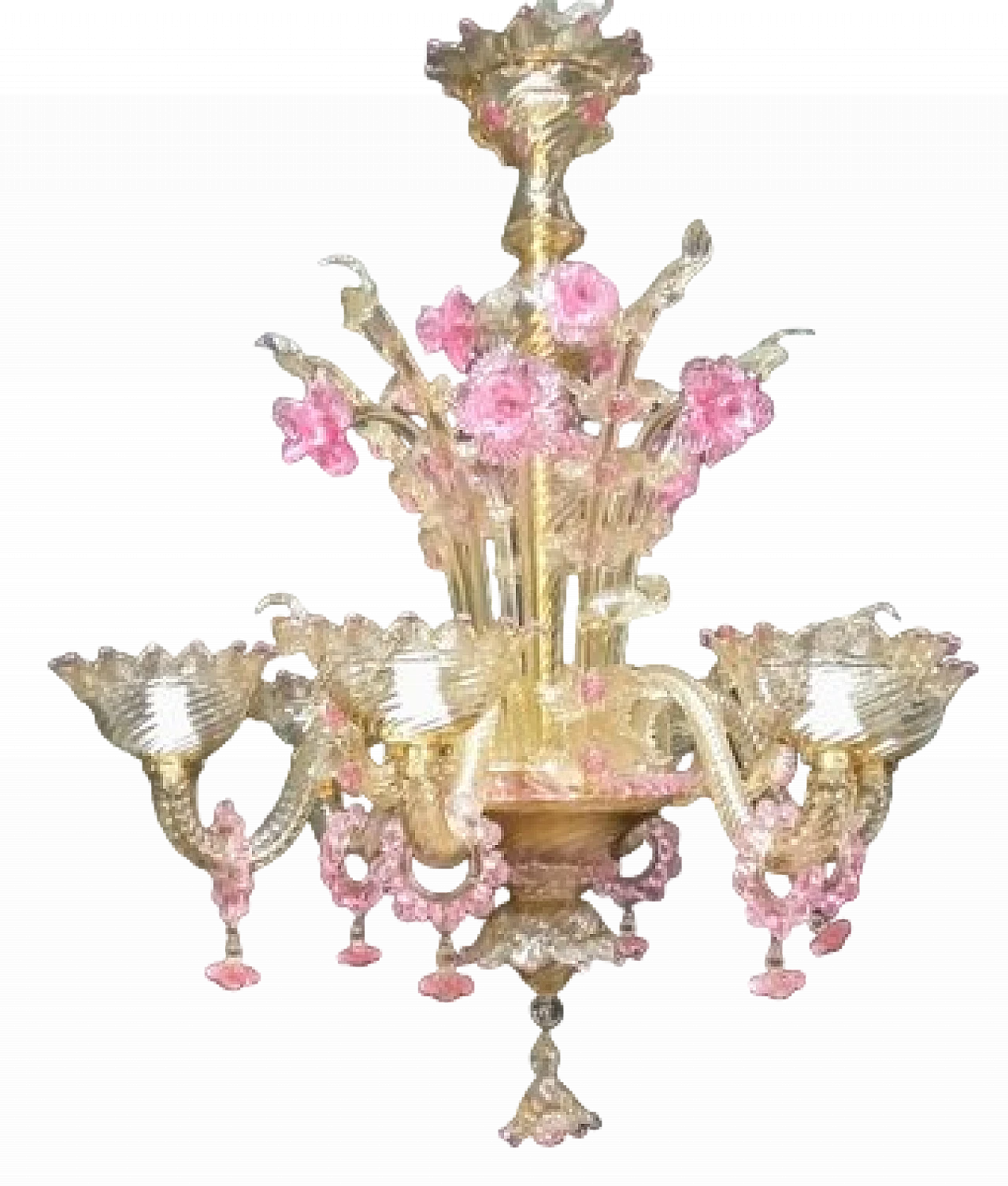Colored Murano glass chandelier by Galliano Ferro, 1980s 14