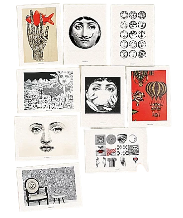 26 Theme and Variations postcards by Piero Fornasetti, 2000s