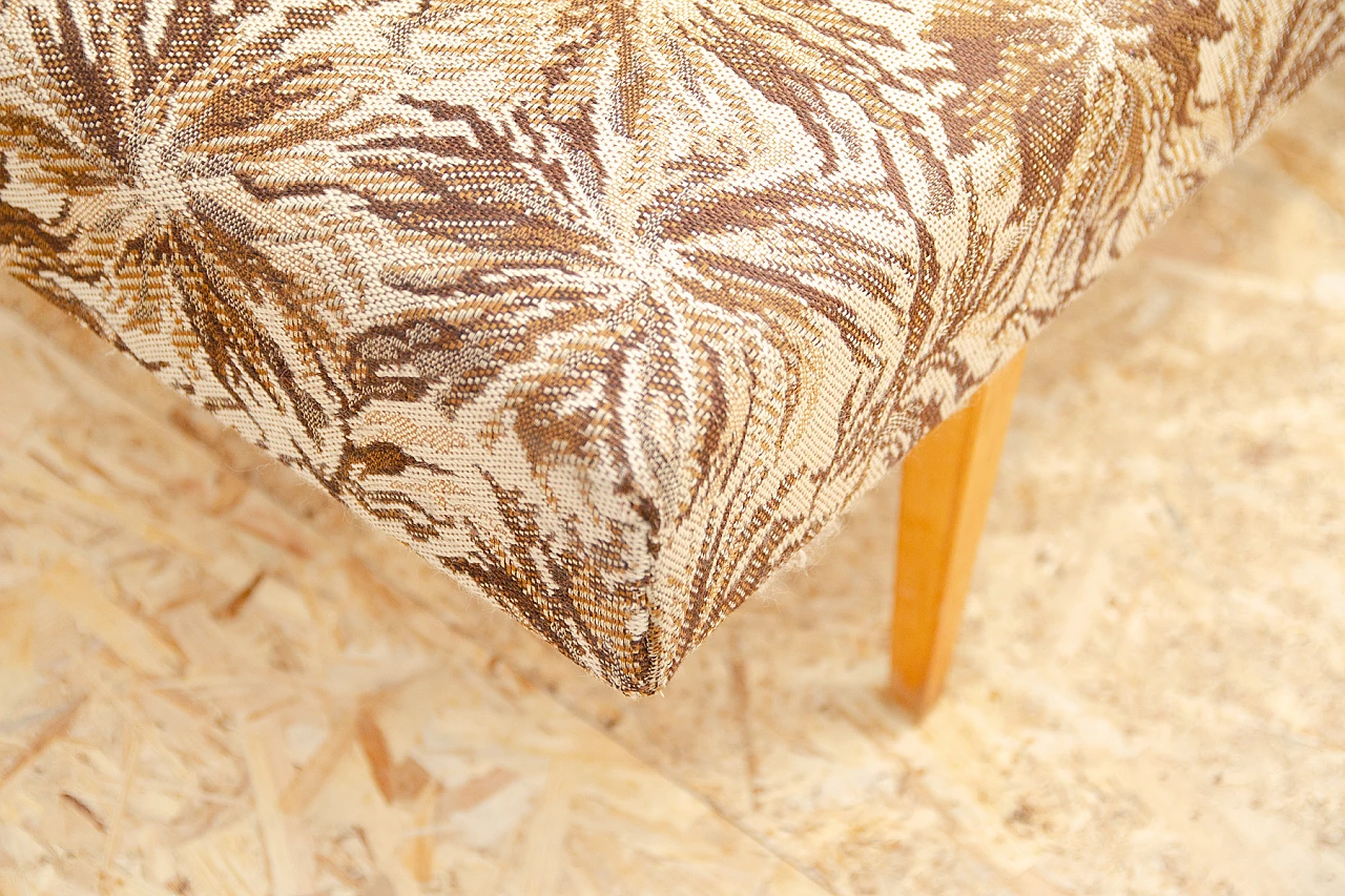 Divano letto in faggio e tessuto di Miroslav Navrátil, anni '60 9