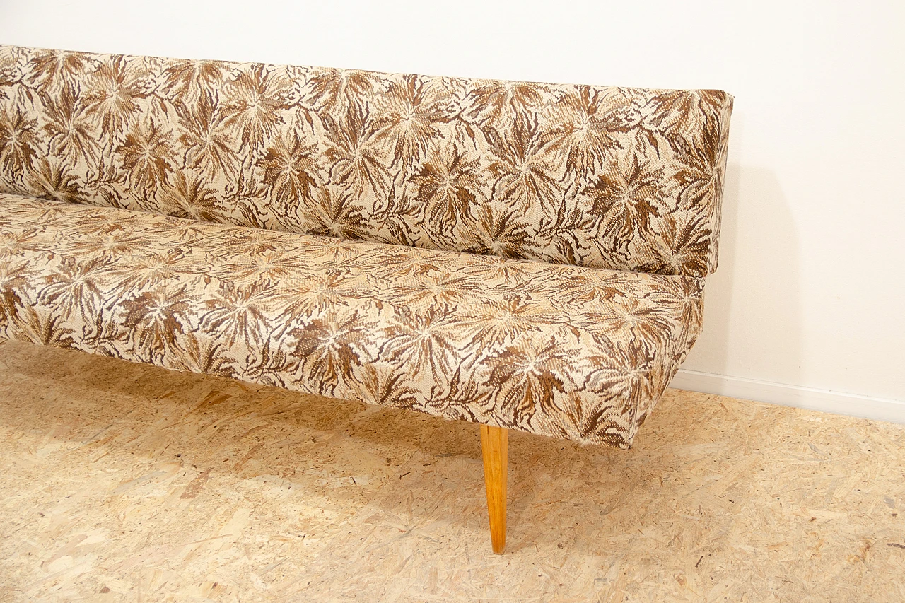 Beech and fabric sofa bed by Miroslav Navrátil, 1960s 10