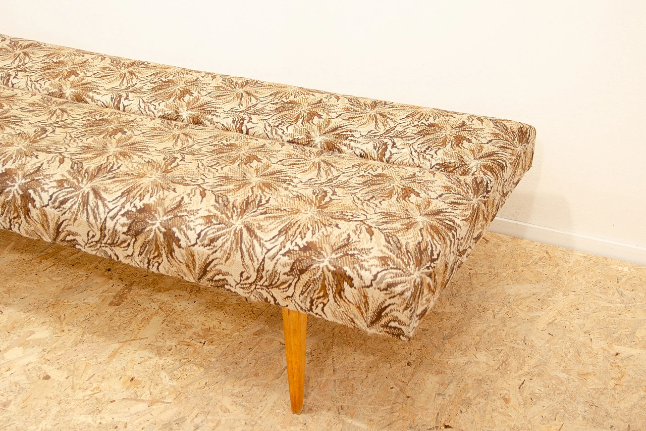 Beech and fabric sofa bed by Miroslav Navrátil, 1960s 13
